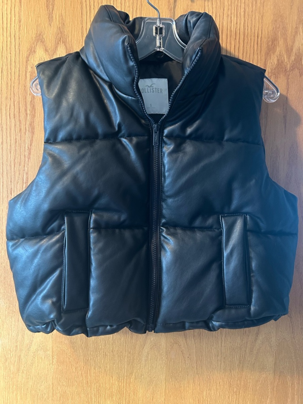 Ladies black puffer vest
